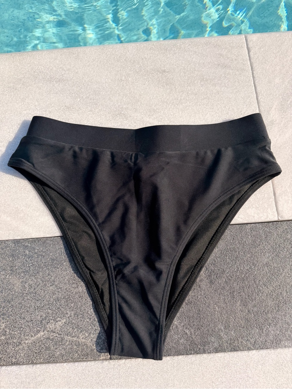 Classic Black High-Waist Swim Bottom - Women